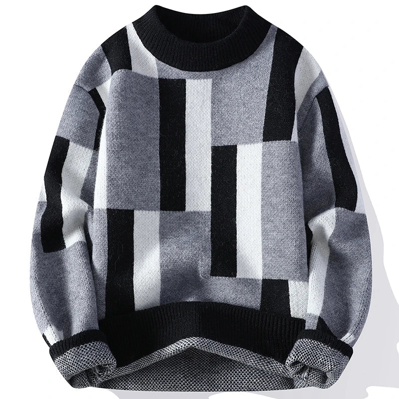 Evolve™ | Pull à Col Mock et Motif Carreaux pour Hommes - Image 2