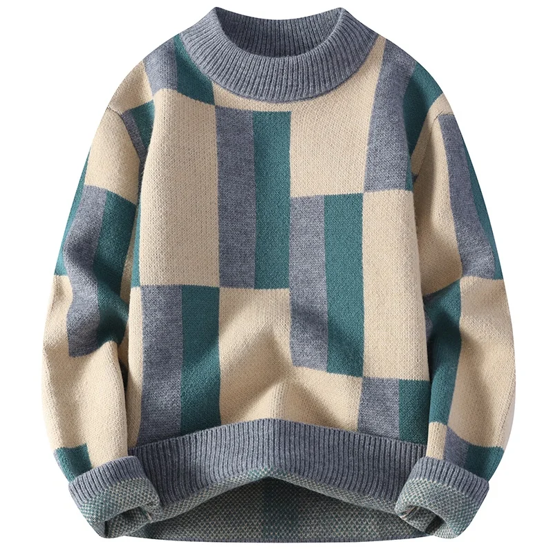 Evolve™ | Pull à Col Mock et Motif Carreaux pour Hommes - Image 3