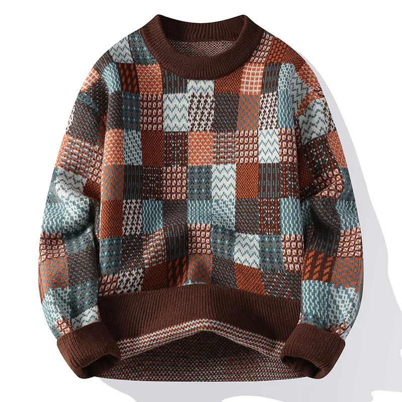 Evolve™ | Pull Vintage Patchwork en Cachemire pour Hommes - Image 2